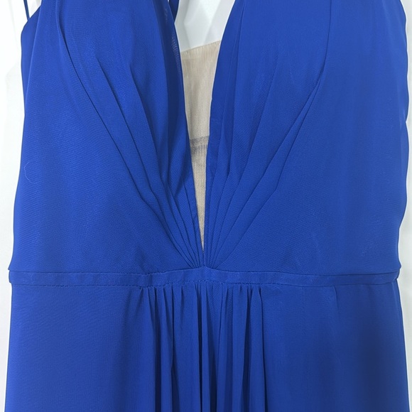 Betsey & Adam Dress Lace Up Back Plunging Front EUC Size 2 Royal Blue Women’s - Picture 5 of 15